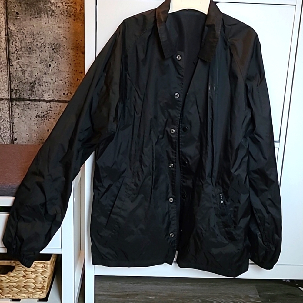 Rain Jacket, Huf, Men's Size L, Black